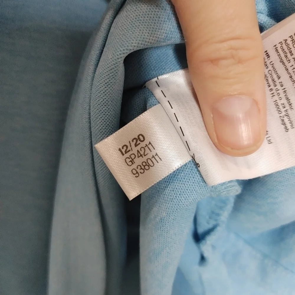 Adidas ADVANTAGE NOVELTY HEATHERED‎ POLO SHIRT GP4211 Light Blue Large L UV50+